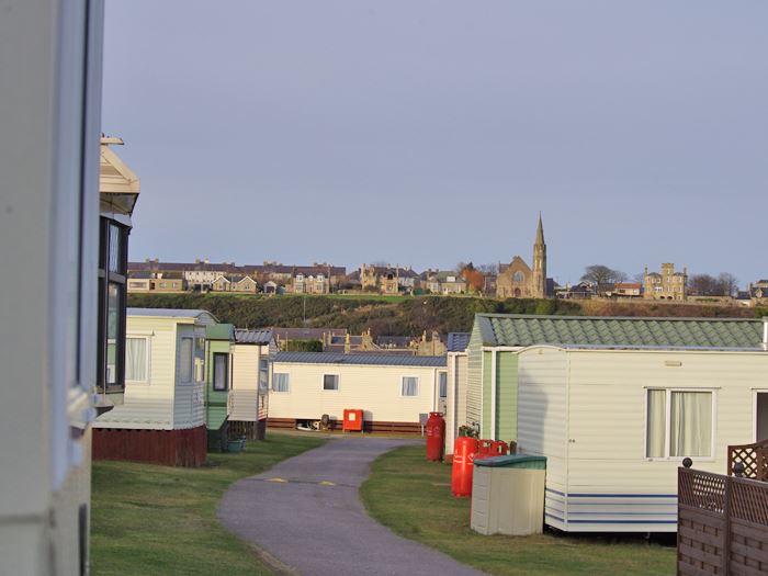 Three bedroom, pet friendly caravan at Lossiemouth Bay Caravan Park in