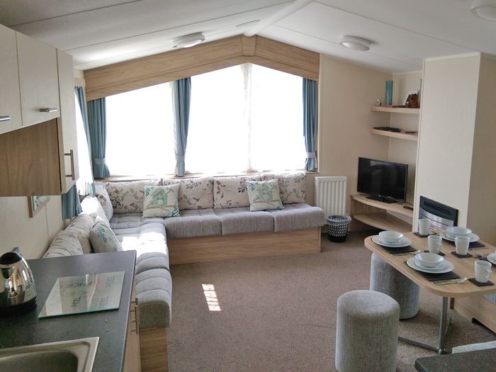 Three bedroom caravan at Primrose Valley Holiday Park in Yorkshire