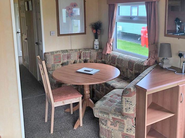 Three bedroom caravan for hire at Searivers Caravan Park in Ynyslas, Borth, Wales