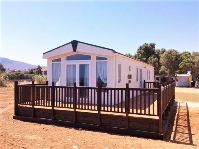 Two bedroom mobile home for hire at Creta Camping on the beautiful Greek Island of Crete
