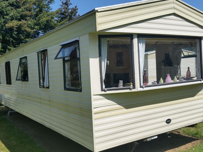 Pet friendly, two bedroom caravan for hire at Lower Hyde Holiday Park