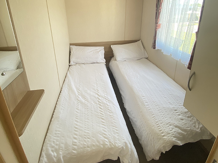 Pet friendly, three bedroom caravan for hire at Chichester Lakeside