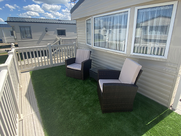 Pet friendly, three bedroom caravan for hire at Chichester Lakeside Holiday Park in Chichester