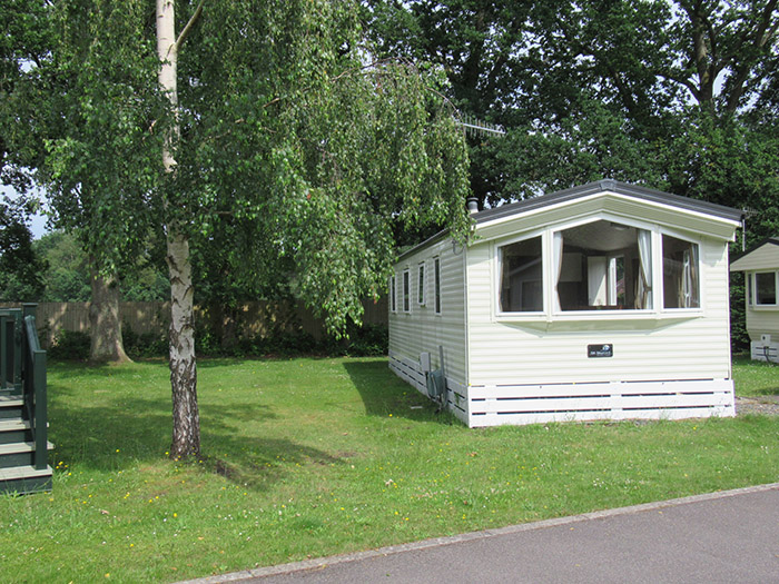Well equipped holiday caravan in a quiet culdesac at Forest Edge Holiday Park in Ringwood