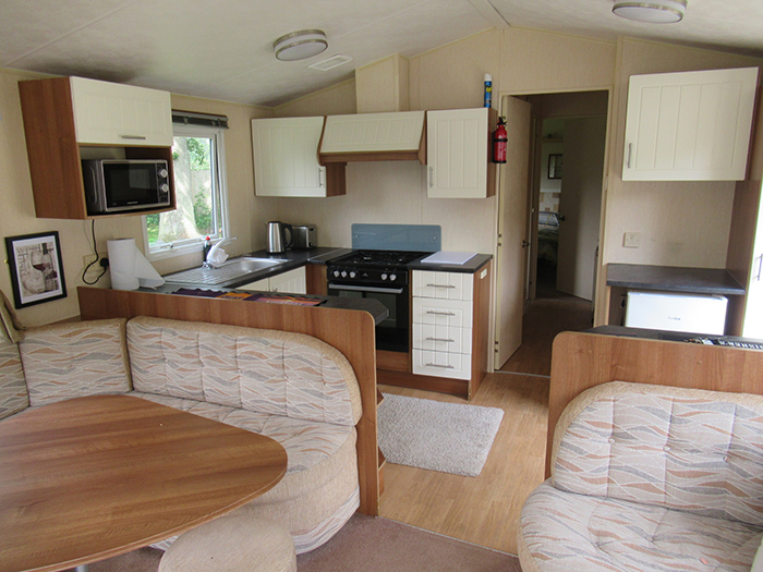 Well equipped holiday caravan in a quiet culdesac at Forest Edge Holiday Park in Ringwood
